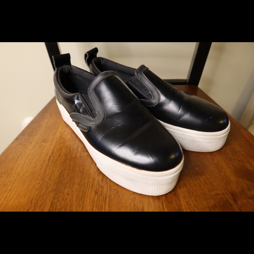 Superga x Izzue - Black Platform Slip-on Shoe